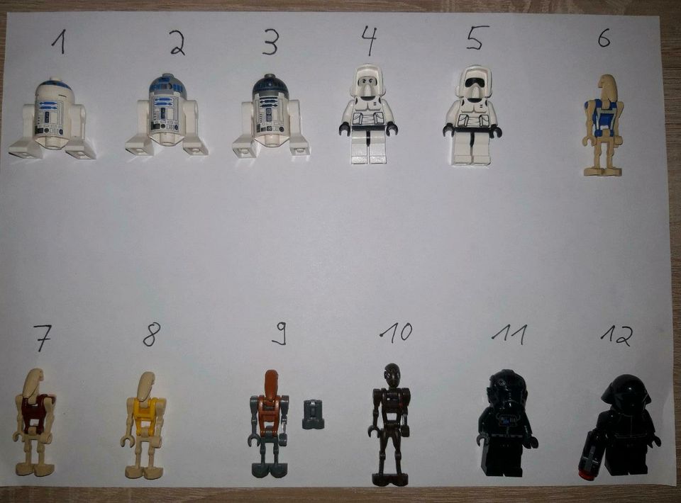 Lego Star Wars Figuren R2-D2, Battle Droids,  Scout Trooper in Hellenthal