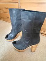 Stiefel Peep Toe Holzabsatz Plateau Thüringen - Jena Vorschau