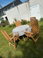 Gartenmöbel-Set, Buchenholz Gartentisch und 4 Hochlehner Stühle Bayern - Karlstein Vorschau