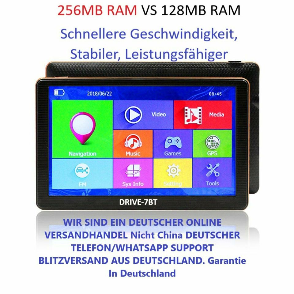 LKW, PKW, EUROPA NAVIGATIONSGERÄT,GPS NAVI Navigation Navigationsgerät navigationssystem 7" ZOLL AUTO GPS, BLUETOOTH in Dortmund