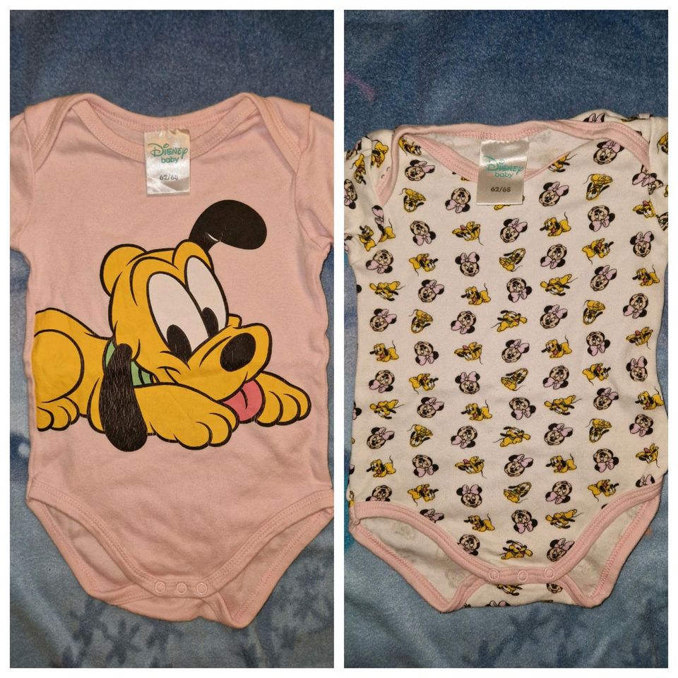 2x body kurzarm Größe 62/68 minnie mouse / pluto in Illingen