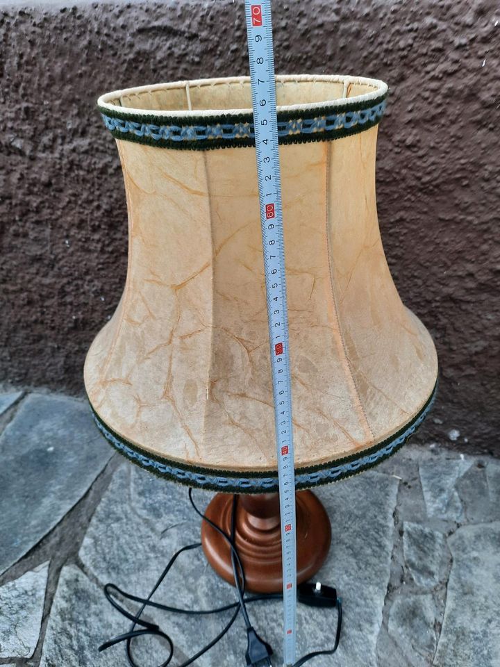 Vintage Retro Holz Tischlampe Stehlampe H ca.66 cm in Drensteinfurt