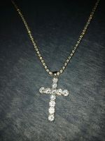 Schmuck Kette Zirkonia Silber hiphop chain Kreuz Baden-Württemberg - Giengen an der Brenz Vorschau