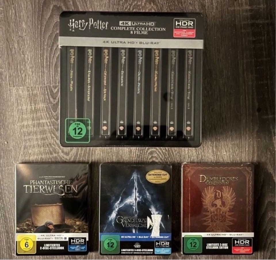 Harry Potter Steelbook + Phantastische Tierwesen Steelbook 4K neu in Gelsenkirchen