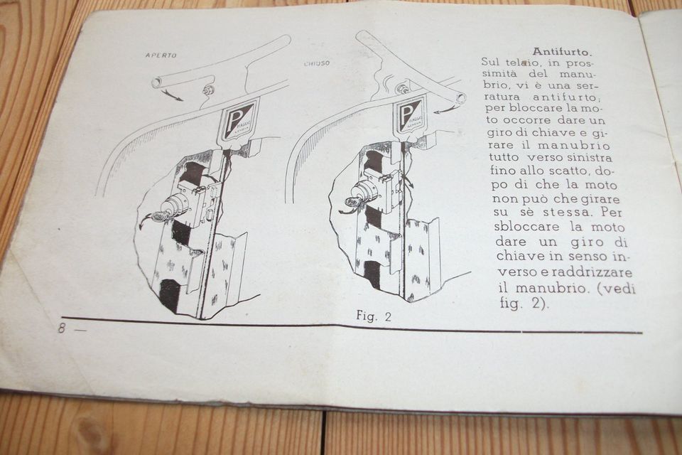 Vespa bacchetta Piaggio 1949 1950 Uso E Manutenzione manuale V13 in Berchtesgaden