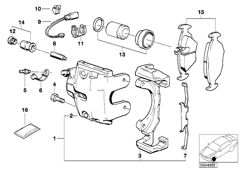 BMW Dichtungssatz Bremssattel E28 E30 E36 E46 E85 34111153202 in Ingelheim am Rhein