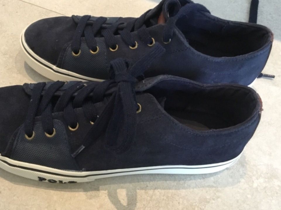 Polo Ralph Lauren Sneaker blau Gr. 42 Wildleder super Zustand in Zolling