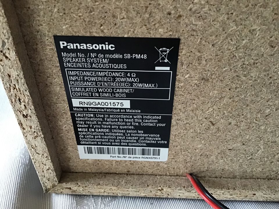 Panasonic CD Stereoanlage in Boostedt