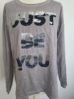 Langarm-Shirt mit Paillettenprint - rauchblau/grau Rheinland-Pfalz - Siershahn Vorschau