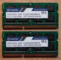 Timetec 8 GB KIT (2 x 4 GB) DDR3L, 1600 MHz, PC3L-12800 Nordrhein-Westfalen - Troisdorf Vorschau