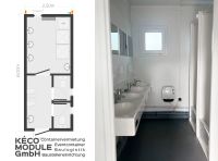 Sanitärcontainer-Kombi/ Duschcontainer mit WC-Einheit/ WC-Container/ Toilettencontainer Damen und Herren 20 Fuß mieten in Mainz, Wiesbaden und Frankfurt Rheinland-Pfalz - Gau-Algesheim Vorschau