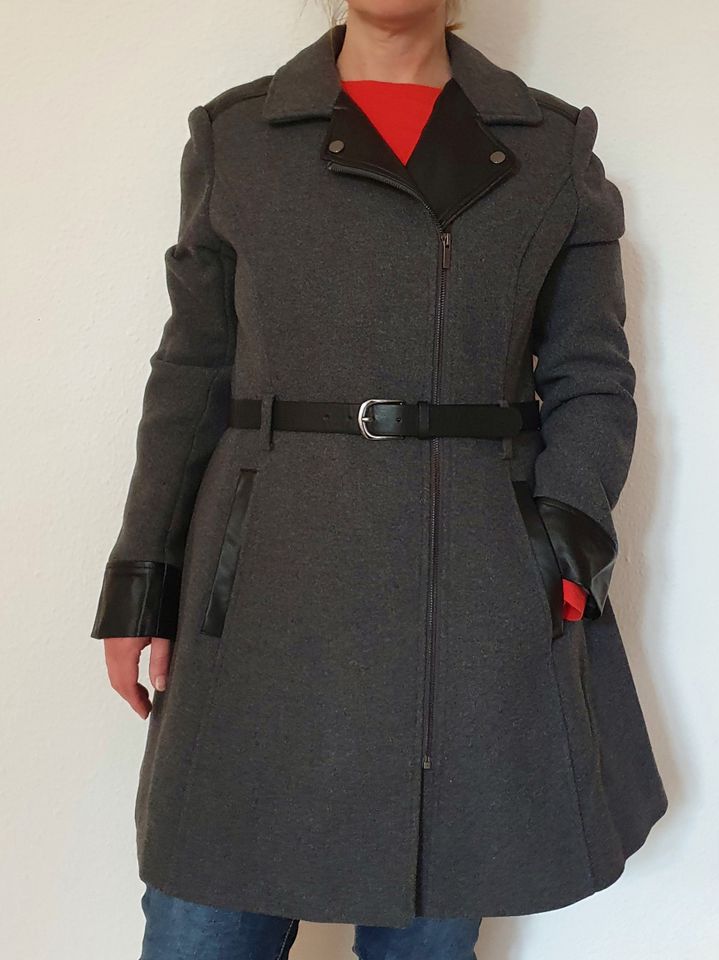 Damen-Wintermantel mit Wolle, ORSAY, Gr.42, grau, einmal getragen in Berlin