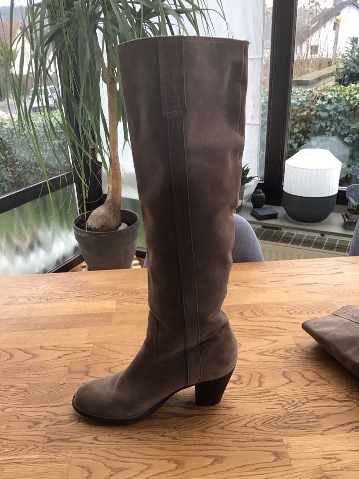 WILDLEDERSTIEFEL VON GEOX IN TAUPE/ BEIGE GR. 41 in Wachtberg