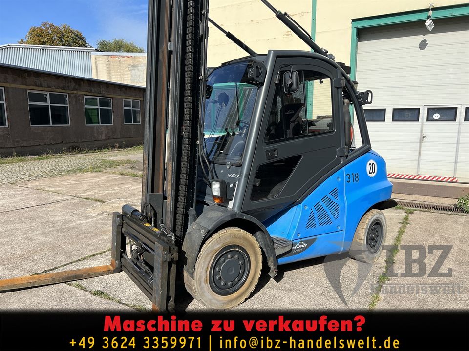 Linde H50T Gabelstapler 5t Kabine Klima 20km/h STVO H45 H30 H35 in Ohrdruf