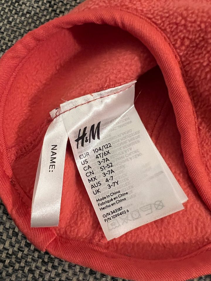 H&M Balaklava aus Fleece Mütze Größe 104/122 NEU in Wesseling