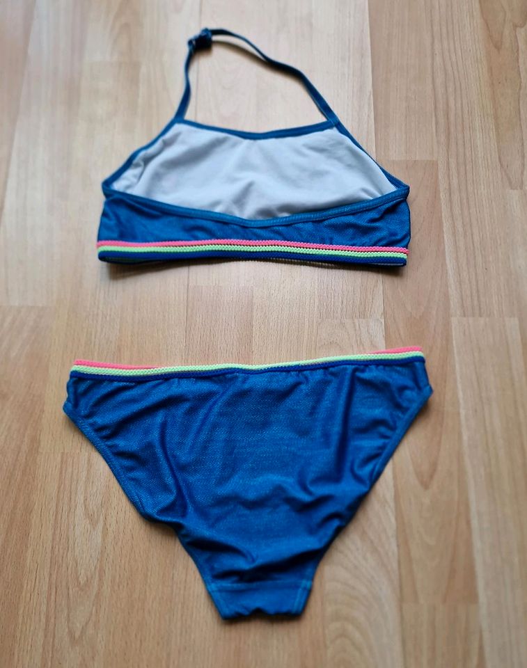 Sehr schöne Mädchen Bikini, Gr. 164/170,Triangel,Bustier,H&M blau in Queis