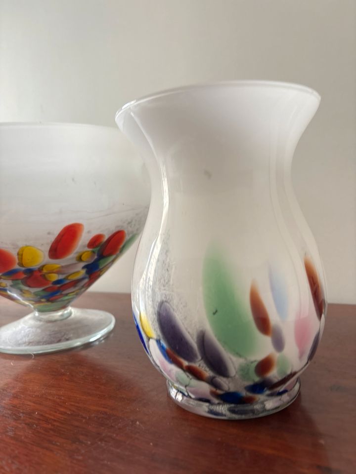 Glas Vase und Glas Schale aus Italien in München