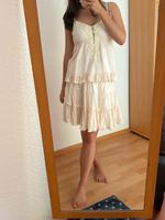 Rüschen boho Kleid Kombination top rock weiß gepunktet spitze Baden-Württemberg - Rauenberg Vorschau