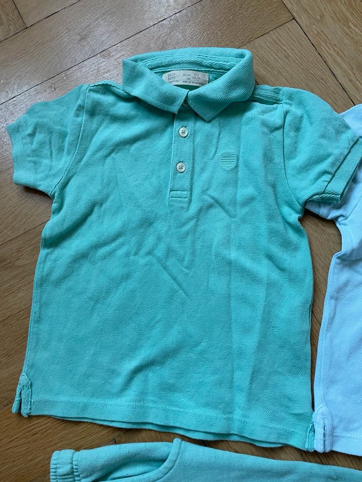 Next Zara 98 104 Mint Hellblau Uni Polohemd T-shirt Jogginghose in Leipzig