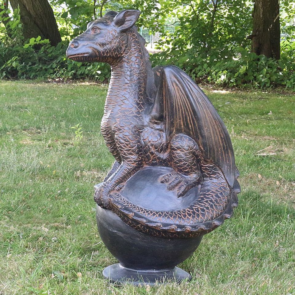 Drache Drachen Statue Figur Skulptur Asien Gartenfigur 85 cm in Bochum