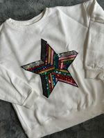 ZARA Sweatshirt Pailletten Stern Creme weiß 134/140 Hessen - Rimbach Vorschau