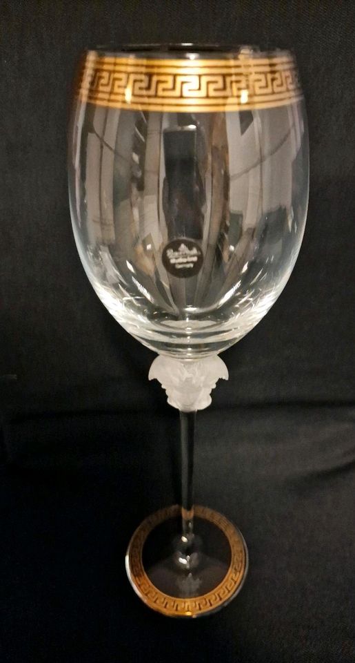 Rosenthal Versace Medusa D'Or Rotweinglas in Köln