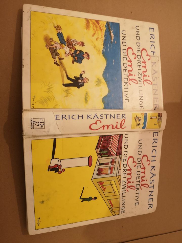 ✿ Antik 3 St. Buch Erich Kästner old school Bücher Sammlung Set in Mannheim