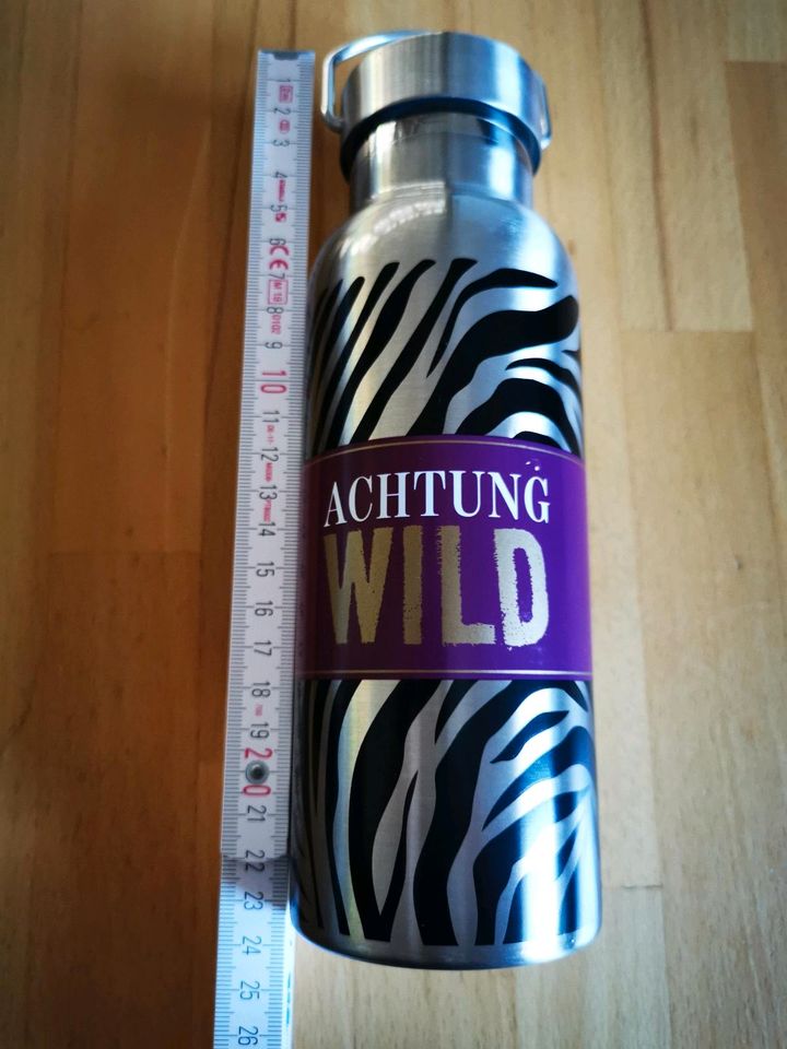 Flasche aus Stahl "Achtung Wild" **Neu** in Amorbach