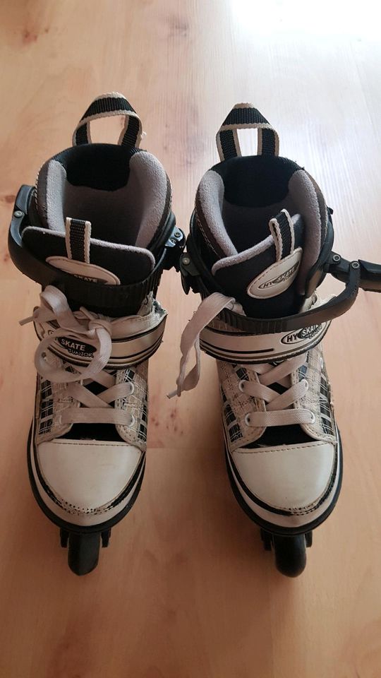 Inlineskates Gr. 33-36 ❤KINDER❤ schwarz/weiß ☆Hy Skate☆ in Bad Kreuznach