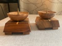 2 kleine Vintage Kerzenhalter aus Holz Midcentury Hessen - Oberursel (Taunus) Vorschau