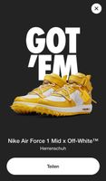 Nike Air Force 1 Mid X Off-White "Varsity Maize" Größe 43 Bremen - Borgfeld Vorschau