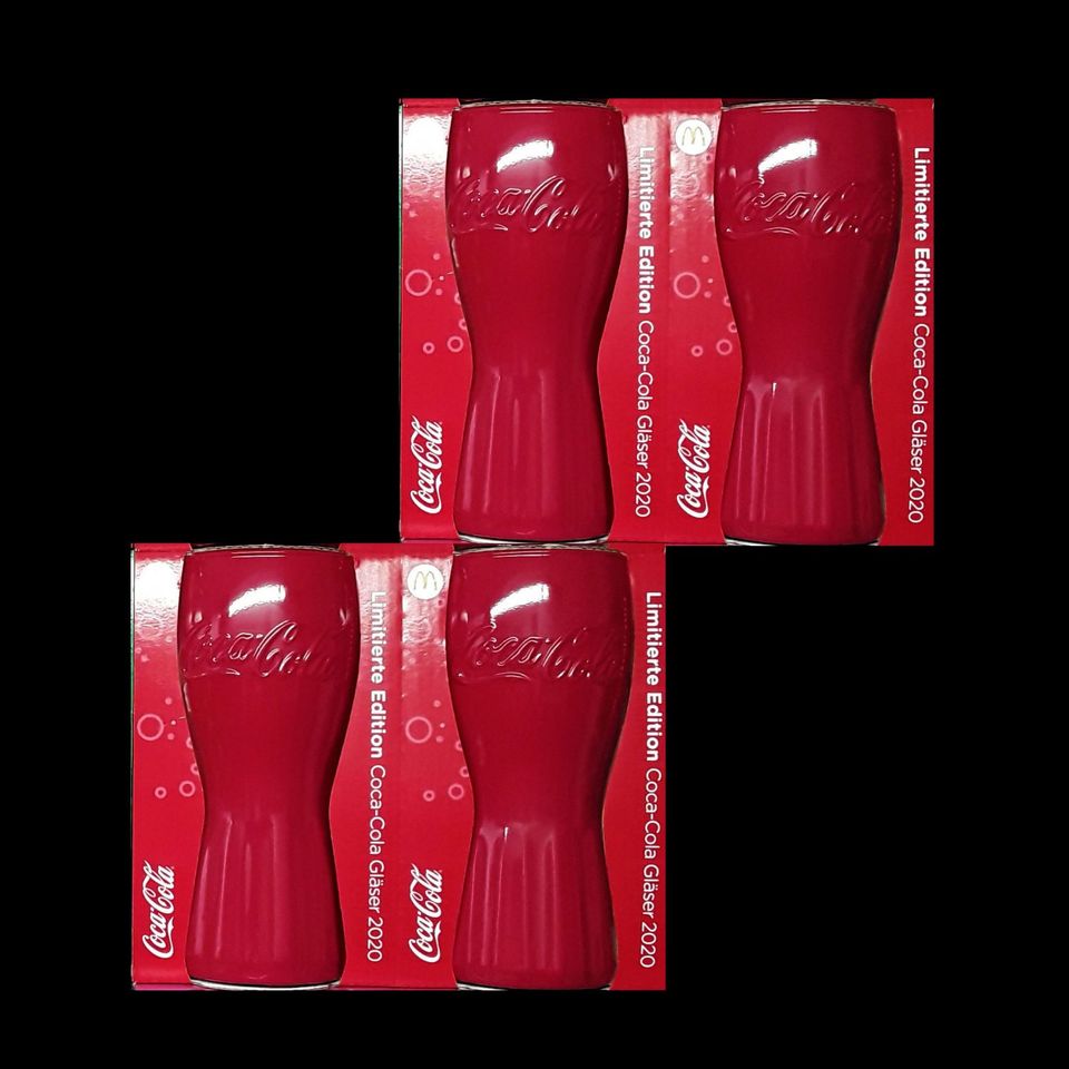 ★ 4er Set McDonald's Coca Cola Gläser rot 2020 ★ in Hamburg