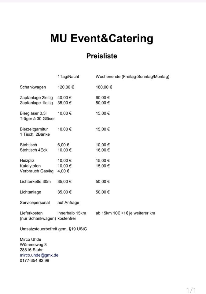 Bierwagen, Schankwagen mieten in Stuhr