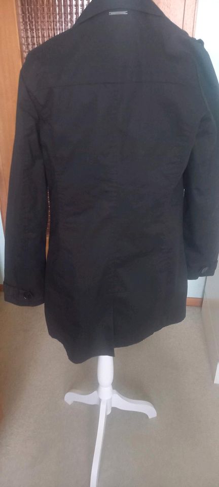 S.oliver,  Trenchcoat,  Mantel, schwarz, Gr.40, wie neu! in Bad Hersfeld