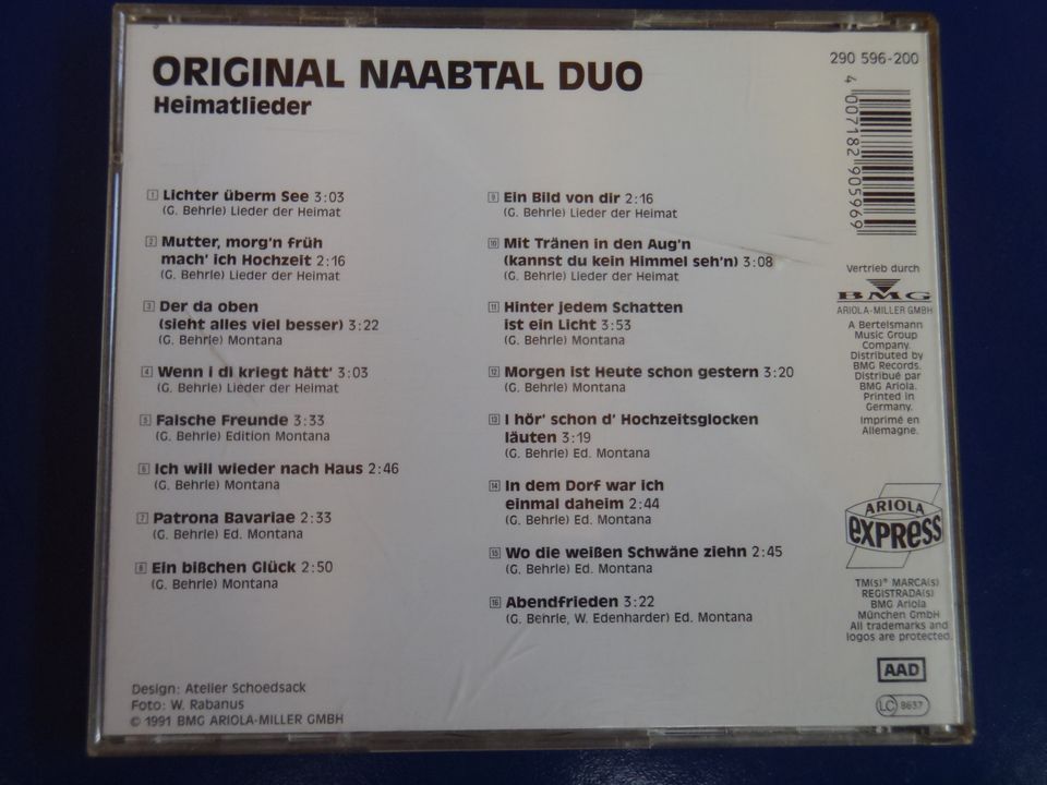 cd original naabtal duo patrona bavaria  gebr. in Moormerland