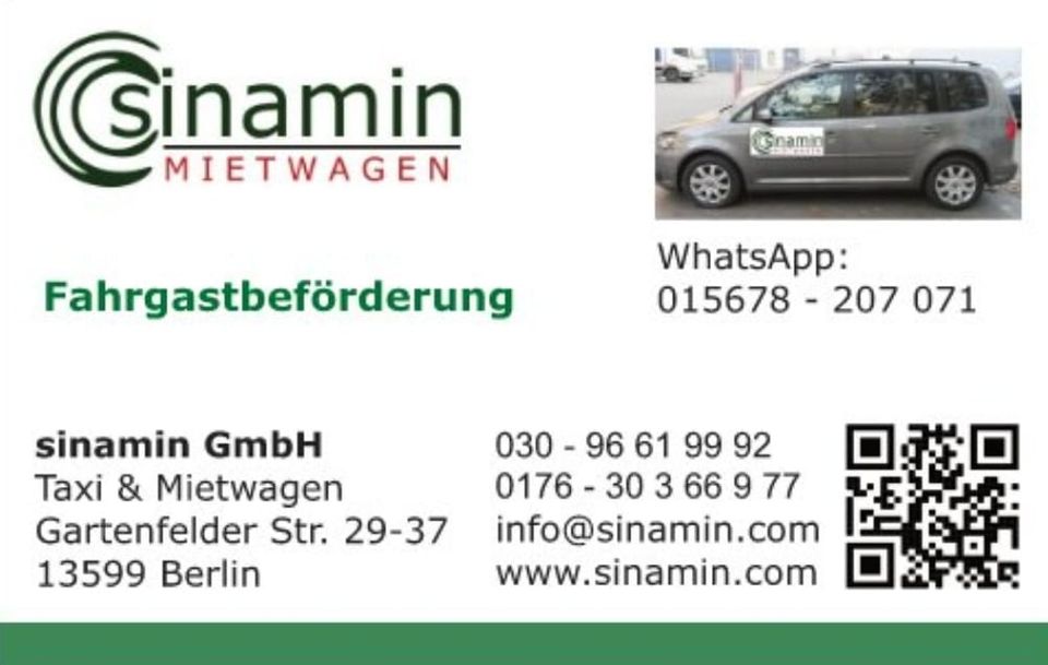 Sinamin Mietwagen sucht Mietwagenfahrer/in in Berlin in Berlin