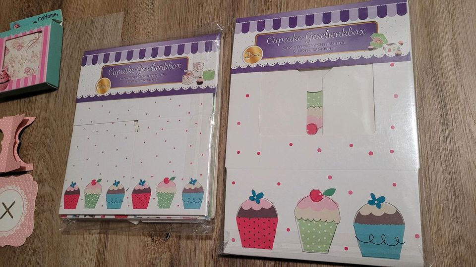 Cupcake Platte Set Aufsteller Geschenk Boxen Schachtel backen in Eitorf