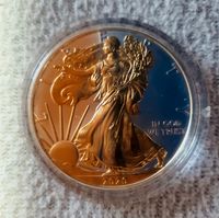 1 Unze Silber American Eagle - gilded - vergoldet - rar 2020 Typ1 Bayern - Hallbergmoos Vorschau