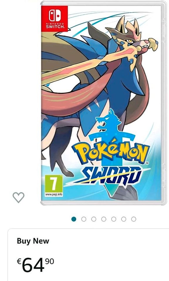 Nintendo Switch Pokemon sword Spiel in Schalkenmehren