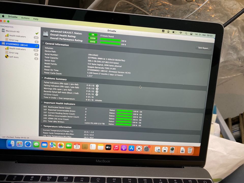 Seagate Barracuda 500GB S/N: Z3TPRNSL ST500DM002 SMART-Check: ok in Kiel