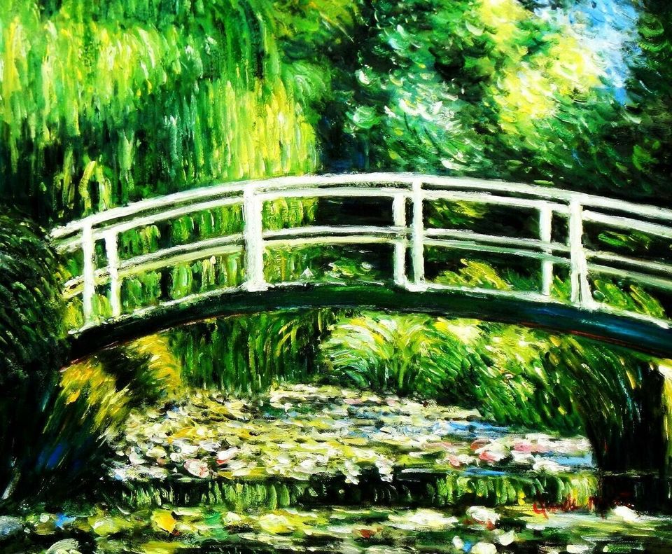 C. Monet - Brücke über dem Seerosenteich c95128 50x60cm Ölbild in Berlin