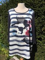 Bonita dreiviertel Arm, Shirt, blau-weiß Blumenmuster in XL Niedersachsen - Braunschweig Vorschau
