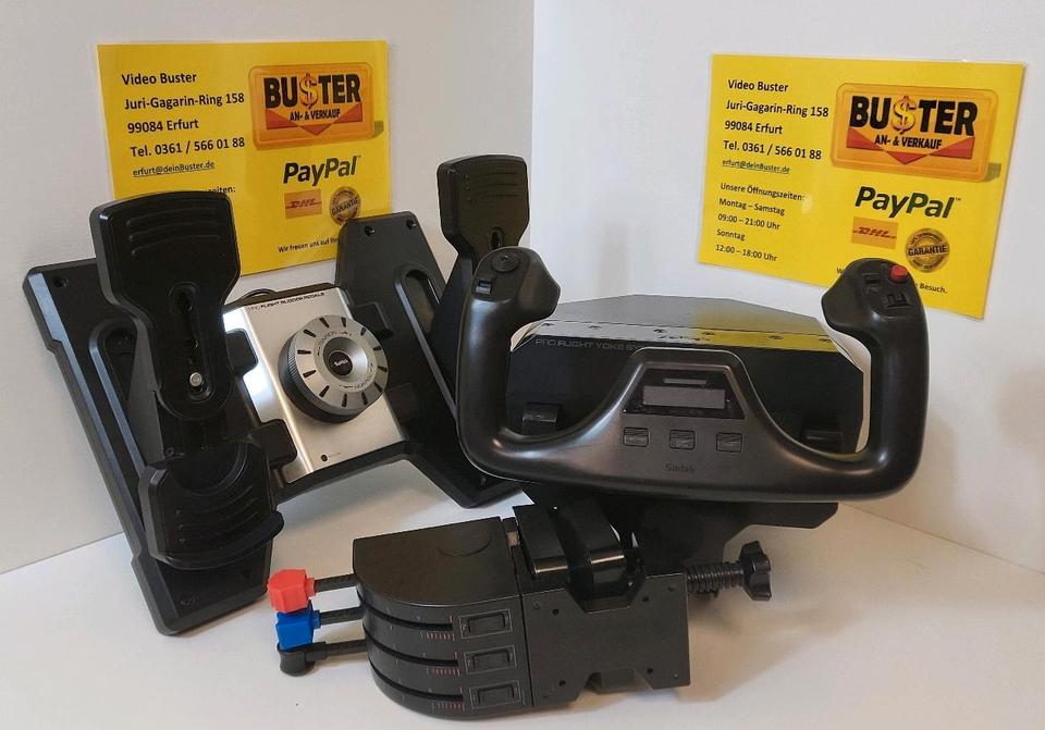 Saitek/Logitech Flight System Yoke + Rudder Pedals *Händlerware* in Erfurt