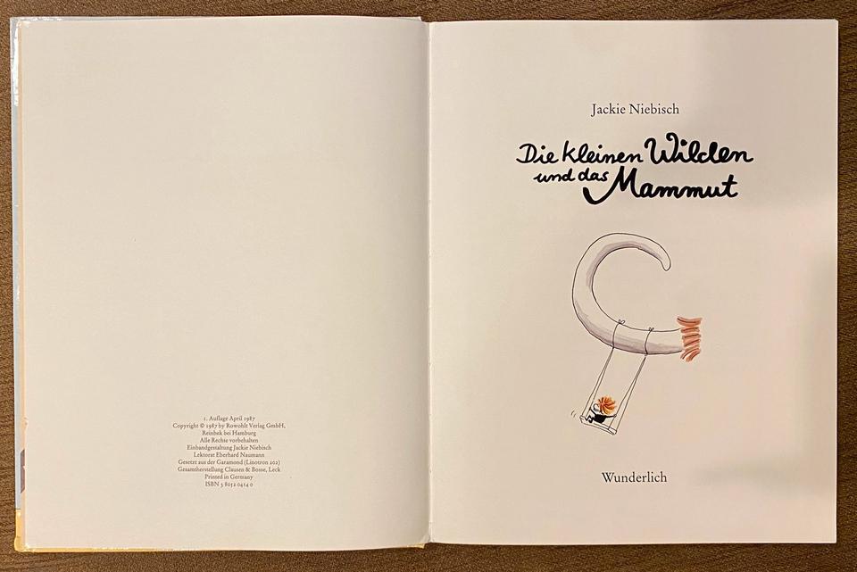 Die kleinen Wilden und das Mammut, Bilderbuch Jackie Niebisch in Kronberg im Taunus