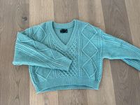 Asos Design Grobstrick Pullover Sweater V-Ausschnitt Cropped blau Nürnberg (Mittelfr) - Aussenstadt-Sued Vorschau