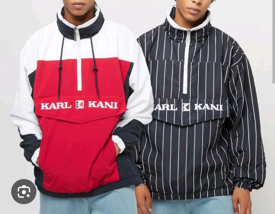 KARL KANI Wende-Jacke Windbreaker Retro Block L in Klausdorf