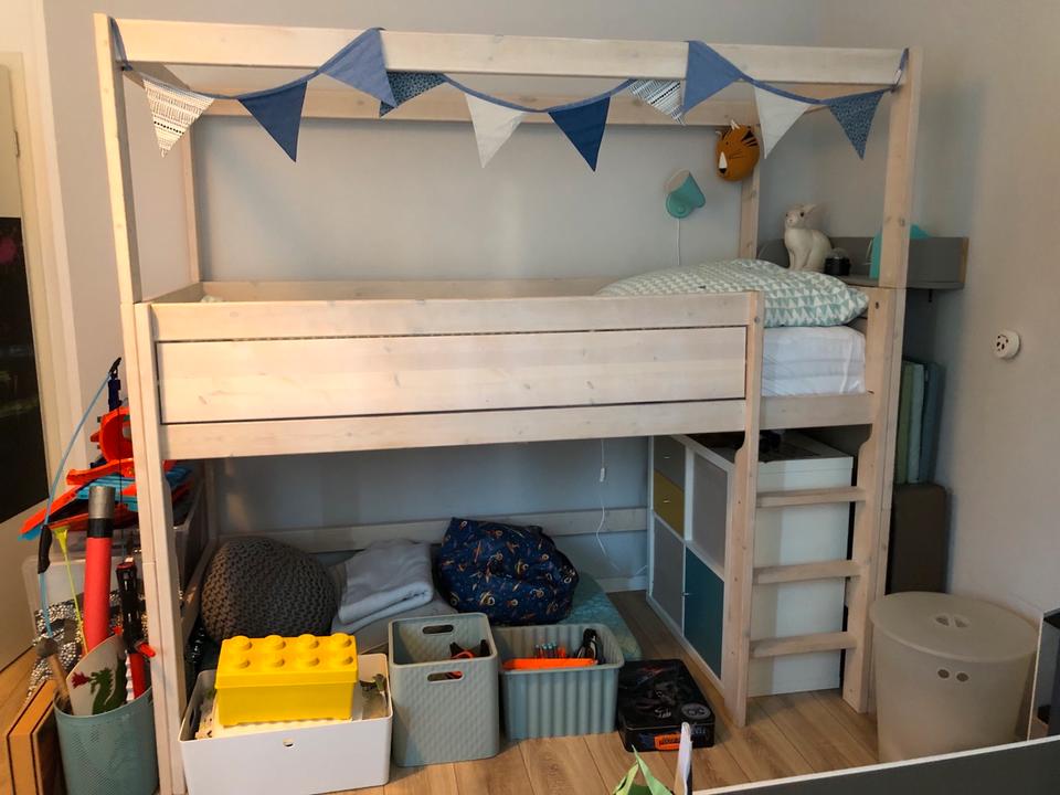 Lifetime Life Time (Flexa) Hochbett Kinderbett Regal whitewash in Essen