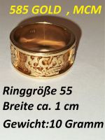 Massiver breiter Goldring aus 585 Gold,ca.10 Gramm , Gr. 55 , MCM Schleswig-Holstein - Alveslohe Vorschau