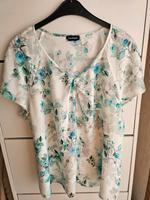 Damen Bluse in Größe 44 von Taifun weiß mit blau wie neu Hessen - Hessisch Lichtenau Vorschau