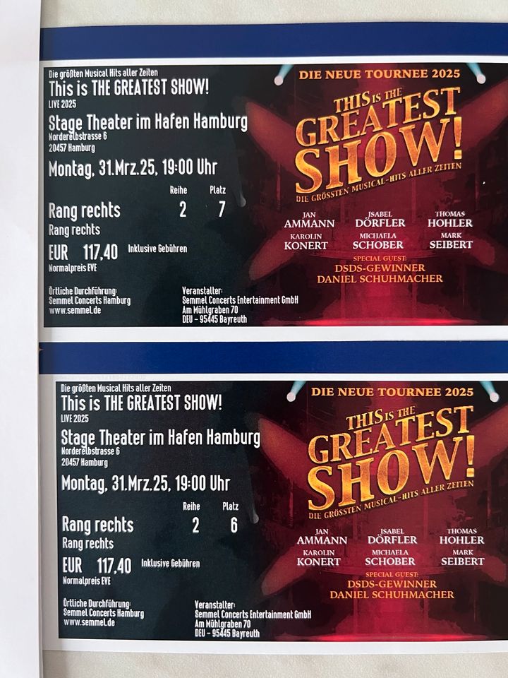 The Greatest Show Musical Hamburg Karten in Grimmen